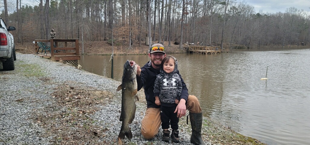 Dad and sons first big catch