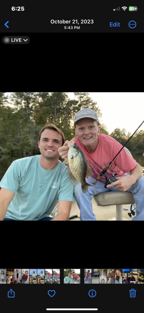 Father / Son afternoon white perch fishing