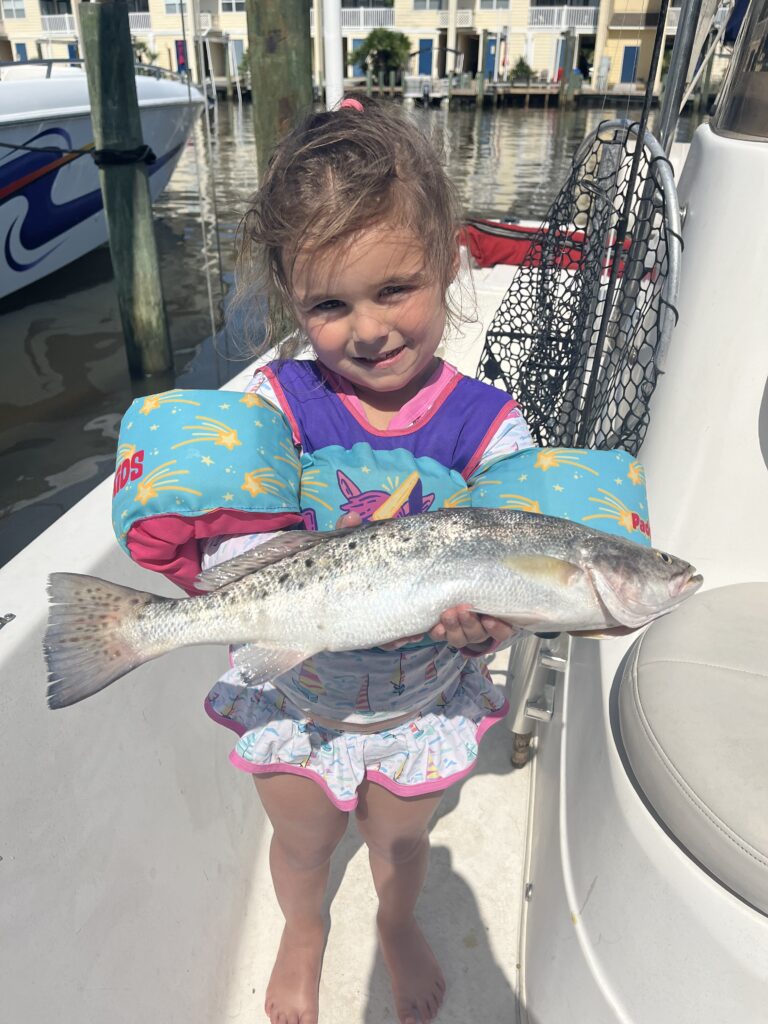 She’s “hooked” on fishing!